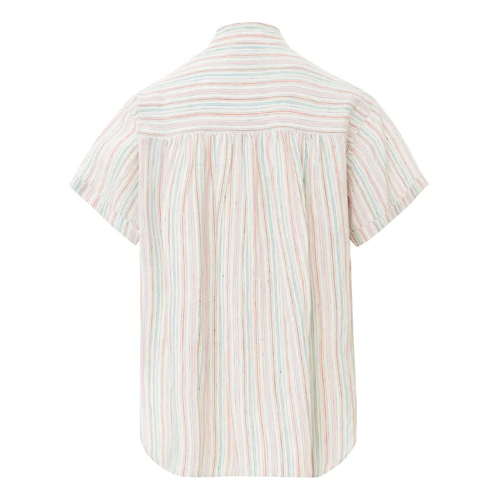 Camisa de rayas de lino Bindi | Rosa- Imagen del producto n°4