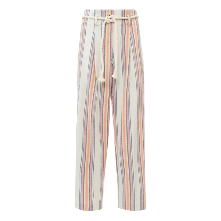Rick Striped Pants | White- Product image n°0