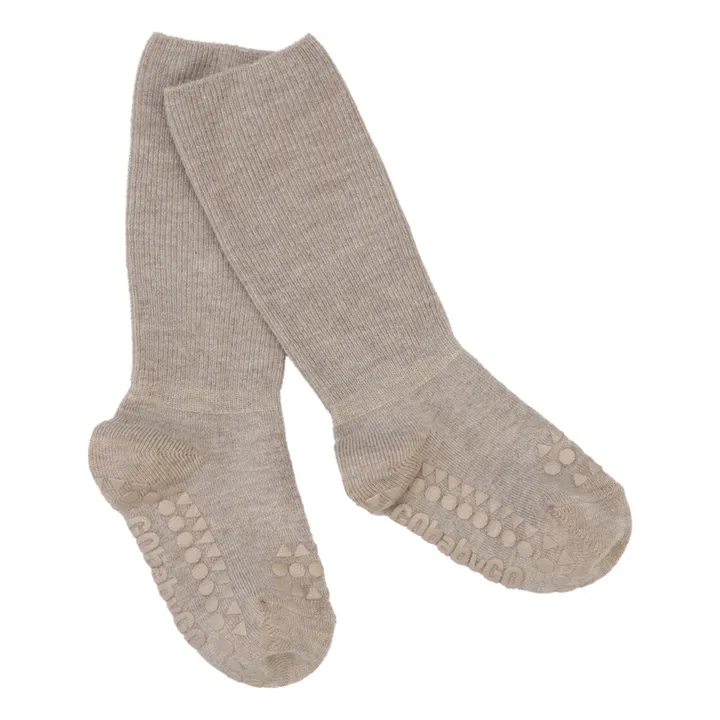 Rutschfeste Socken aus Bambus | Beige- Produktbild Nr. 0