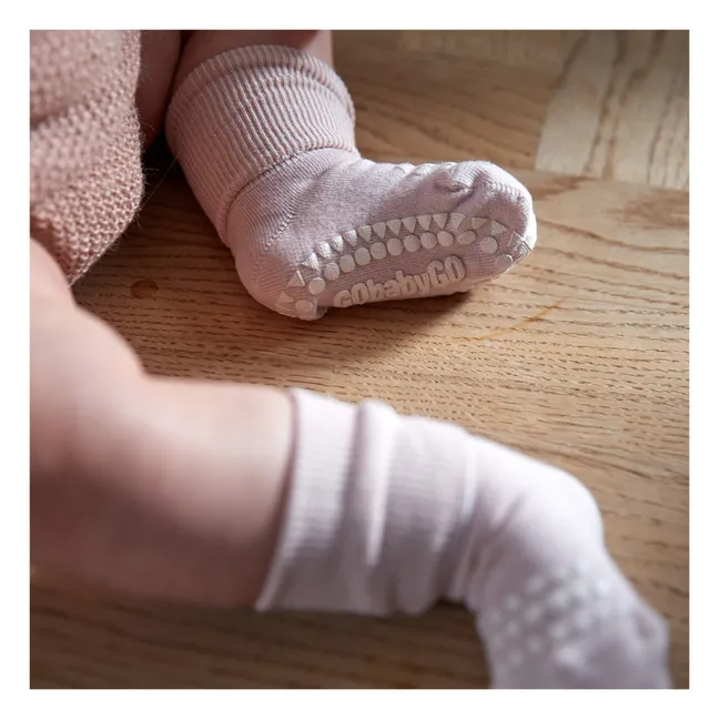 Chaussettes Antidérapantes en Bambou | Rose