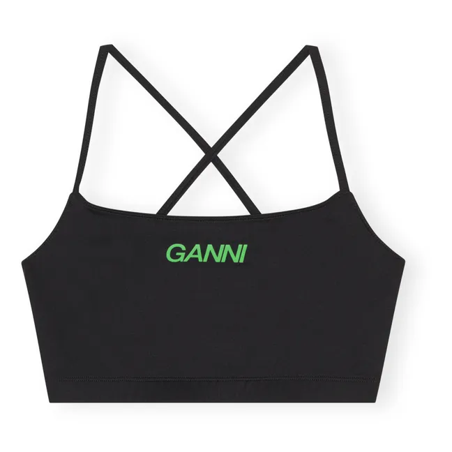 Recycled Material Active Sports Bra | Black