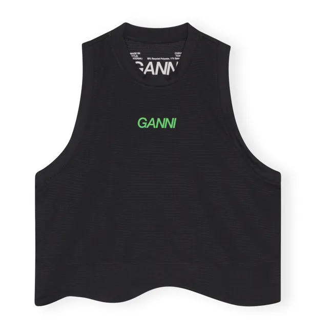 Active Mesh Recycled Material Top | Black