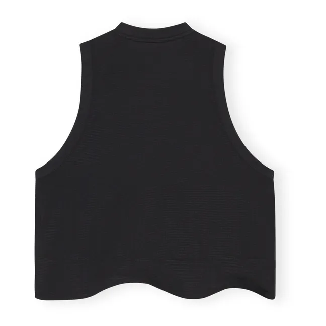 Active Mesh Recycled Material Top | Black