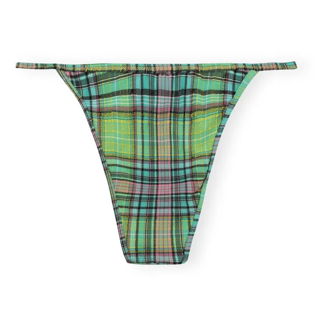 Bas de Maillot Carreaux Matières Recyclées | Vert