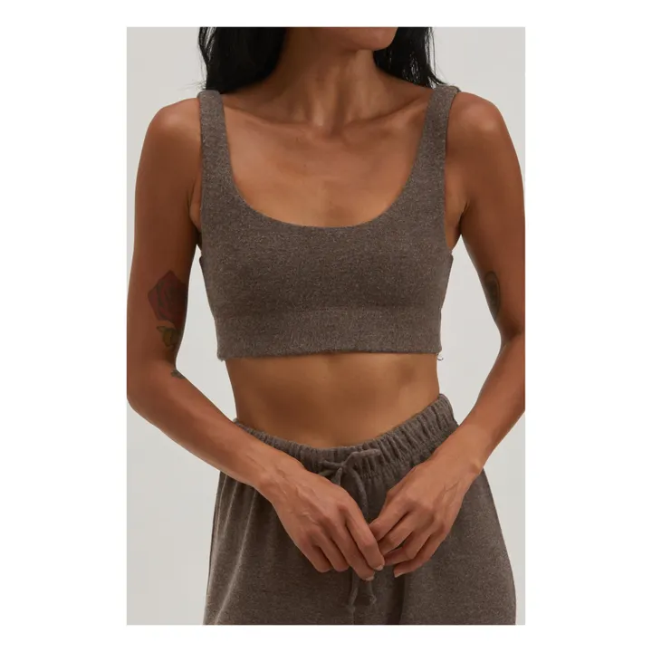 Sweater Crop Top | Chocolate- Product image n°3