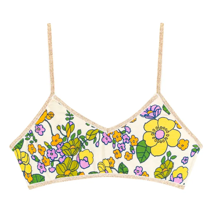Avril Flower Power Bra | Yellow- Product image n°0