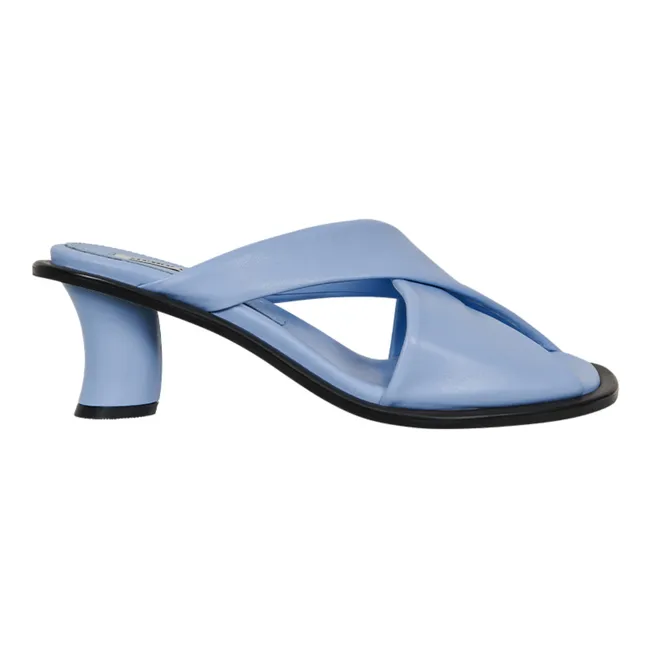 Mules Croisées | Bleu ciel