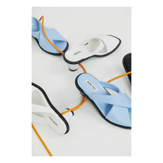 Mules Croisées | Bleu ciel