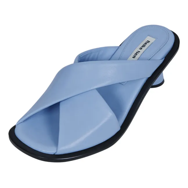 Mules Croisées | Bleu ciel