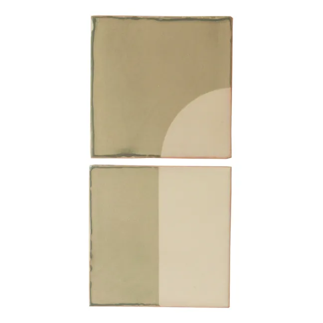 Lampada da parete, modello: Tiles - Set di 2 | Verde