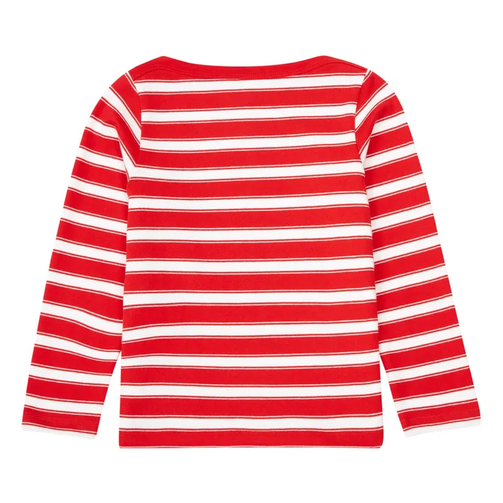 Thick Cotton Nautical Pullover | Red- Product image n°4
