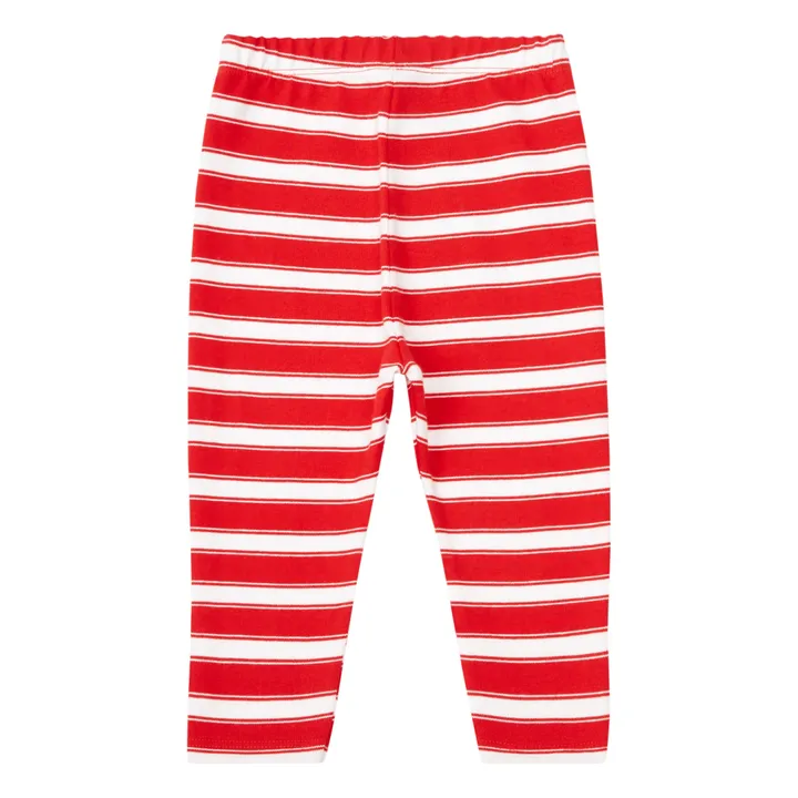 Pantalon Rayé Jersey Epais | Rouge- Image produit n°3