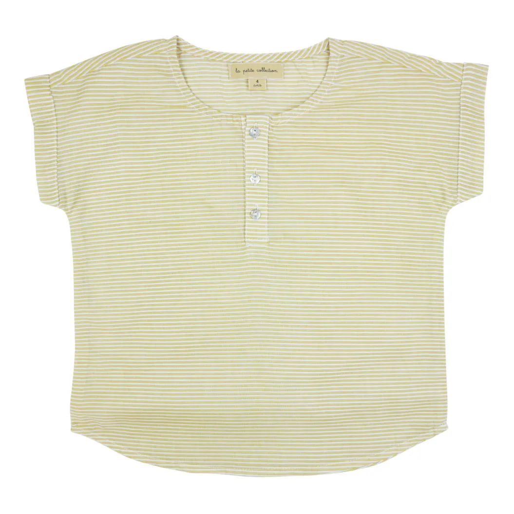 La Petite Collection Yellow Striped Kurta