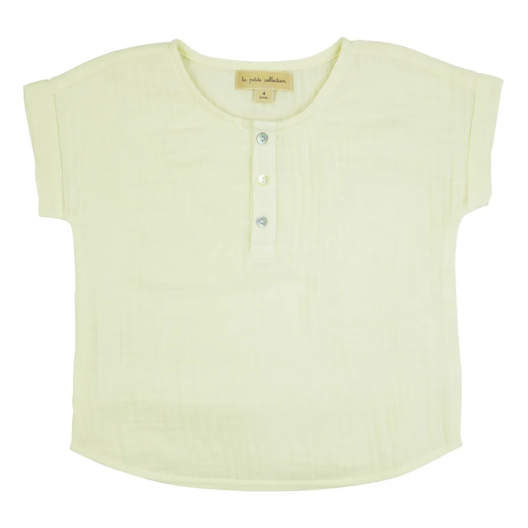 La Petite Collection Ecru Organic Cotton Gauze Kurta