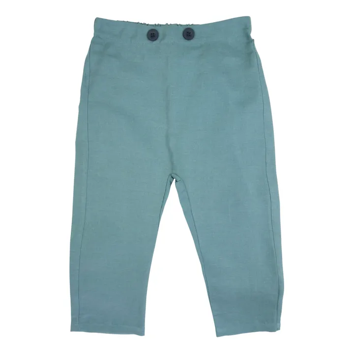 Pantalones de lino Sirwal | Azul- Imagen del producto n°0