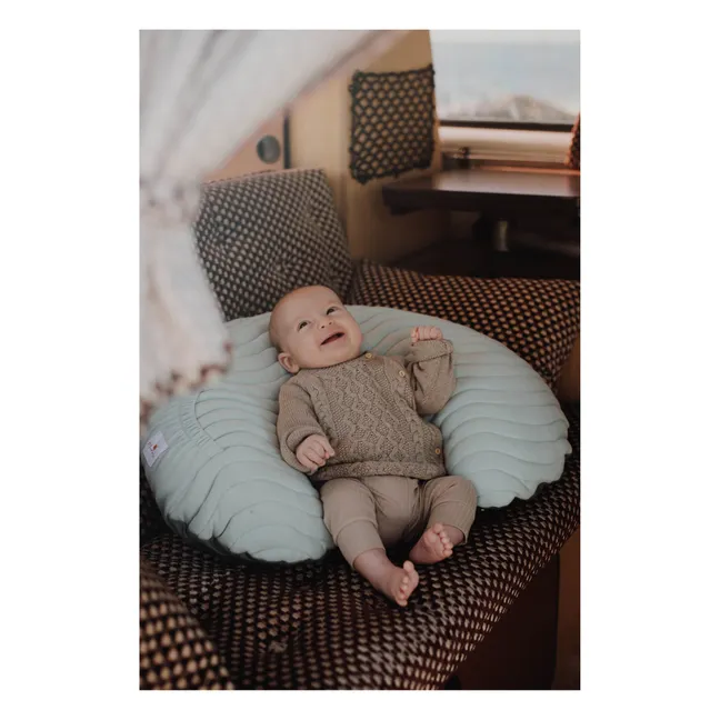 Coussin d'allaitement gonflable | Bleu céladon