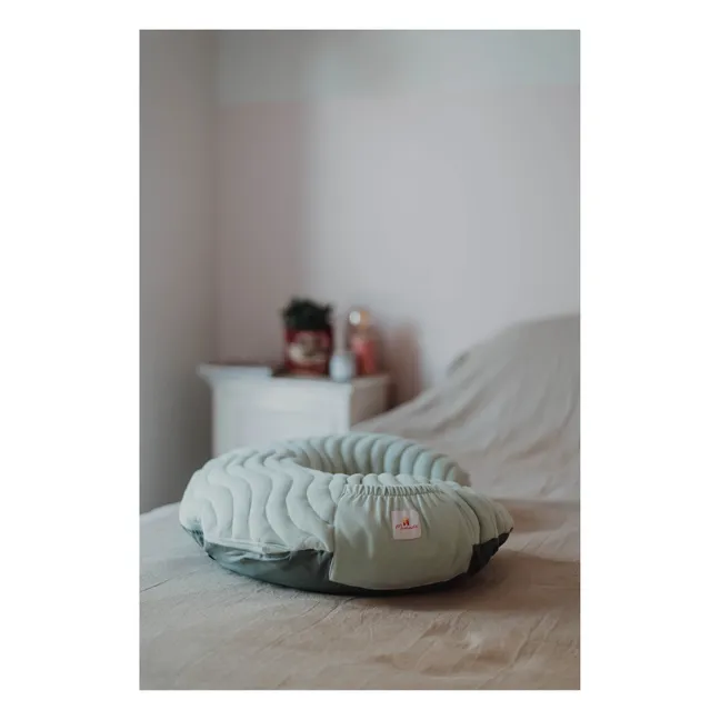 Coussin d'allaitement gonflable | Bleu céladon