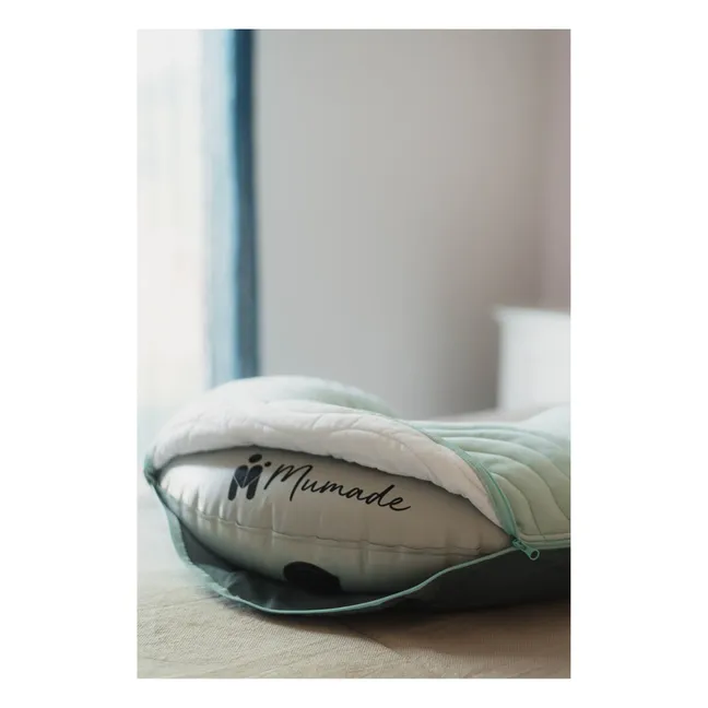Coussin d'allaitement gonflable | Bleu céladon