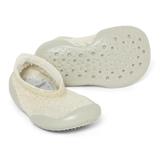 Chaussons Ballerines Ajourés | Beige