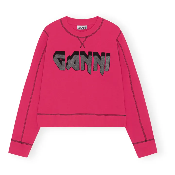 Sweatshirt Isoli Ganni Rock Bio-Baumwolle | Fuchsie- Produktbild Nr. 0