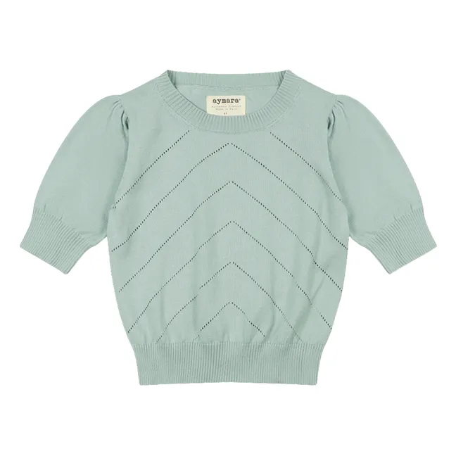 Rika Organic Cotton Sweater | Light blue