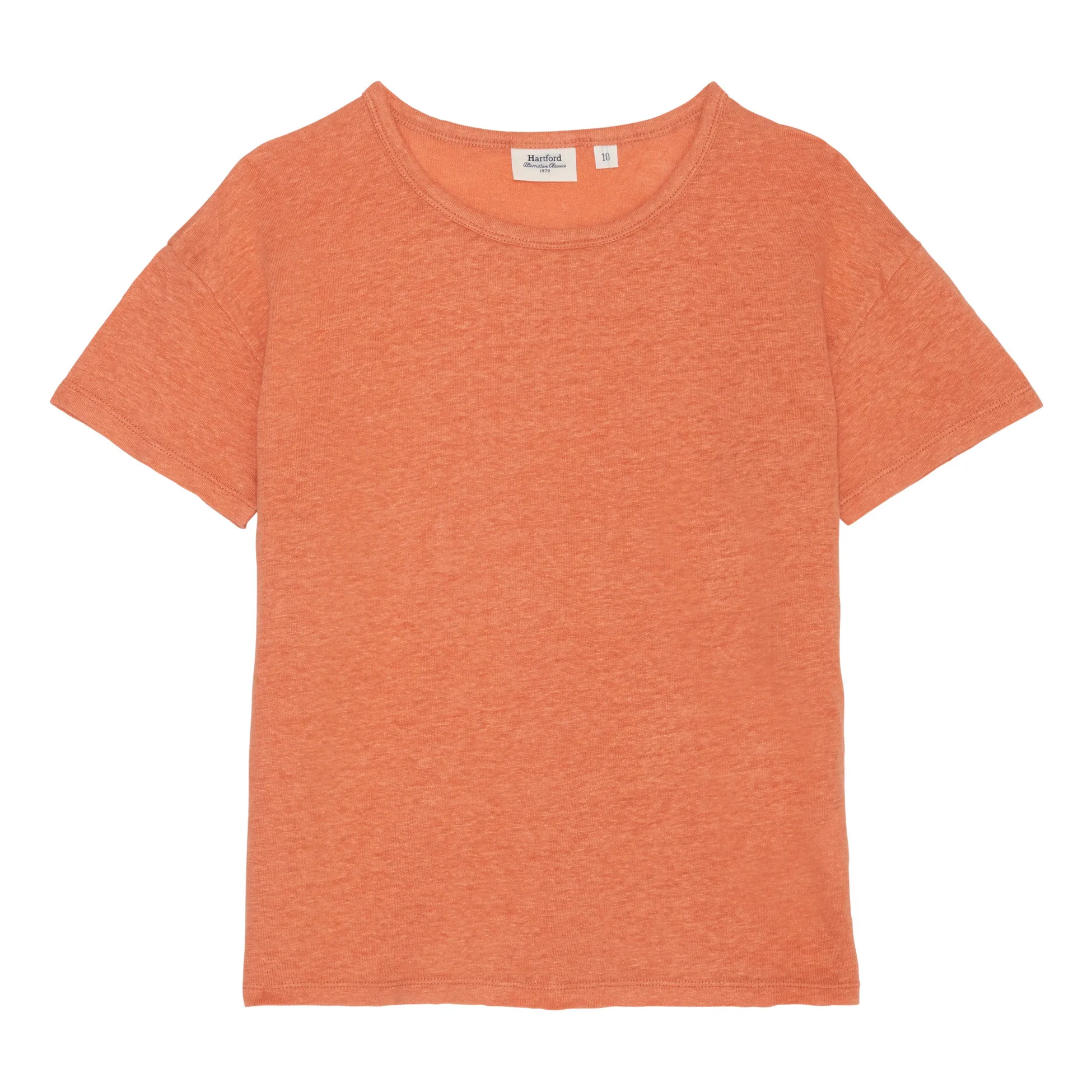 Hartford Orange Tellane Linen T-Shirt