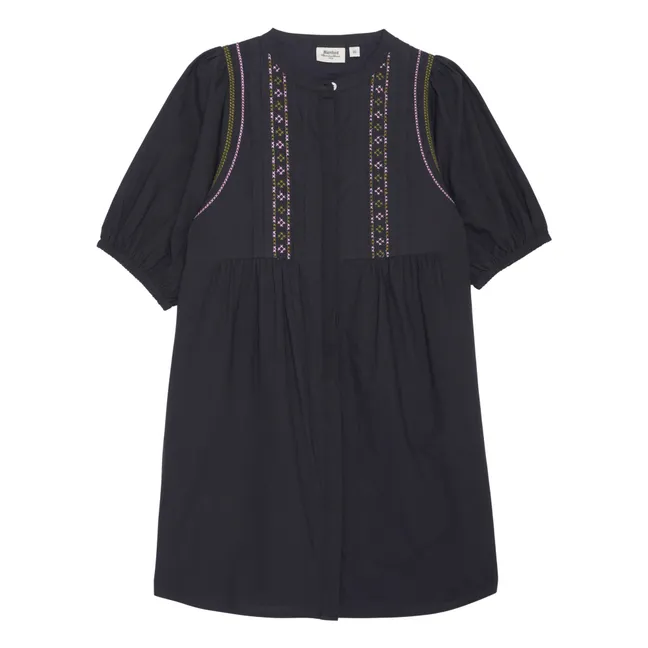 Rema Embroidered Dress | Midnight blue