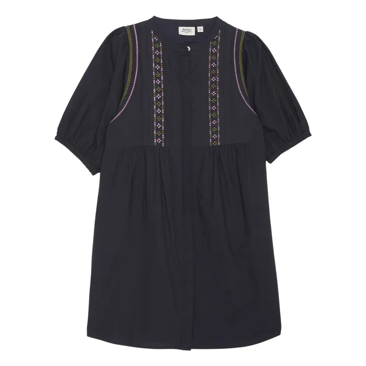 Rema Embroidered Dress | Midnight blue- Product image n°0