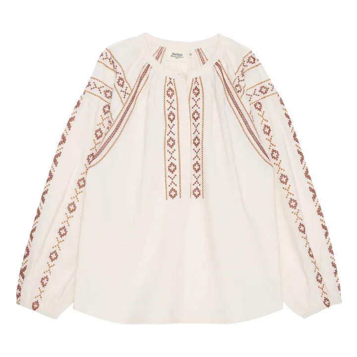 Blouse Brodée Hima | Ecru- Image produit n°0
