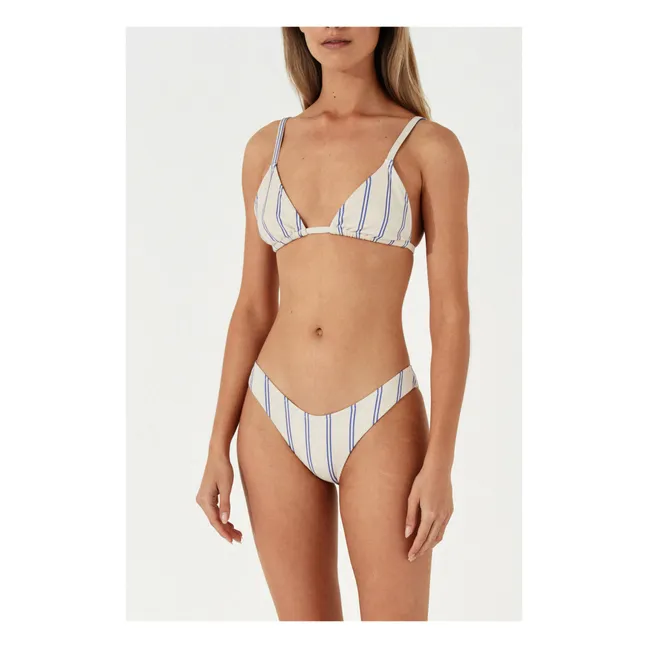 Haut de Maillot Marine Rayures | Ecru