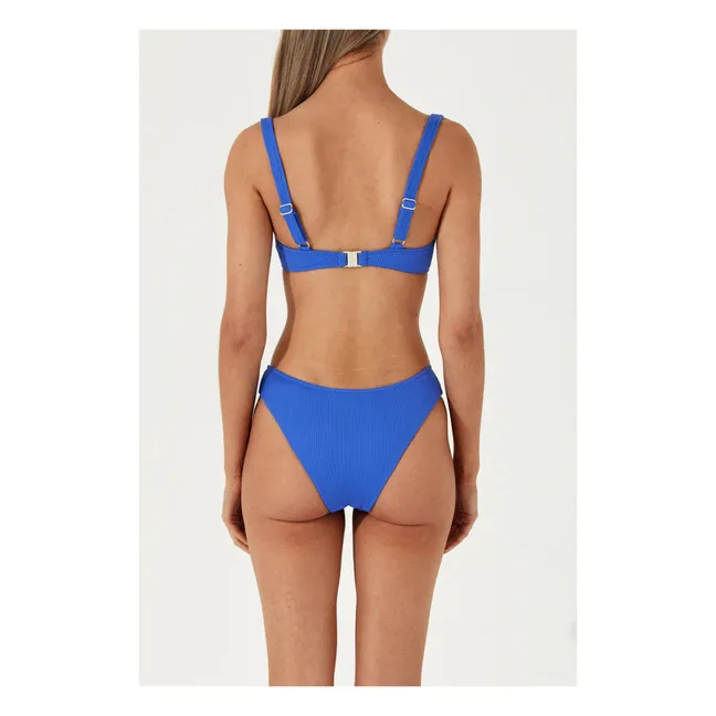 Top de bikini acanalado Marine | Azul