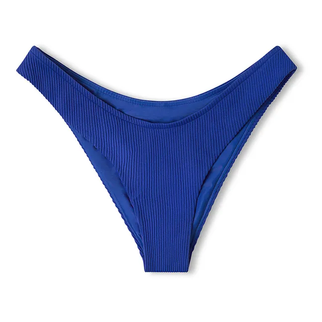 Bas de Maillot Marine Côtelé | Bleu