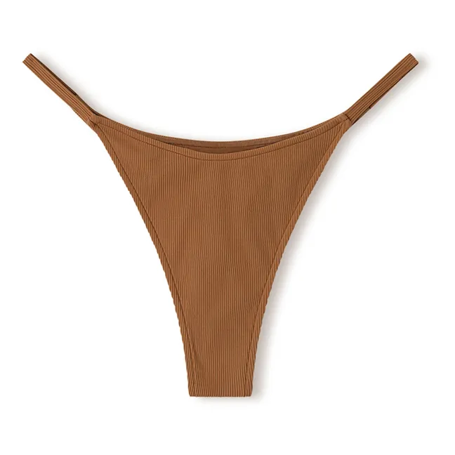 Bas de Maillot Almond Côtelé | Camel