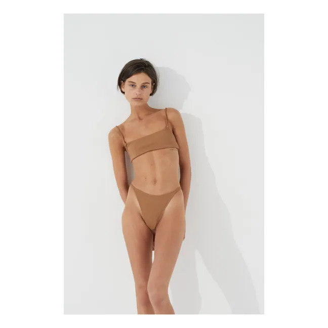 Bas de Maillot Almond Côtelé | Camel