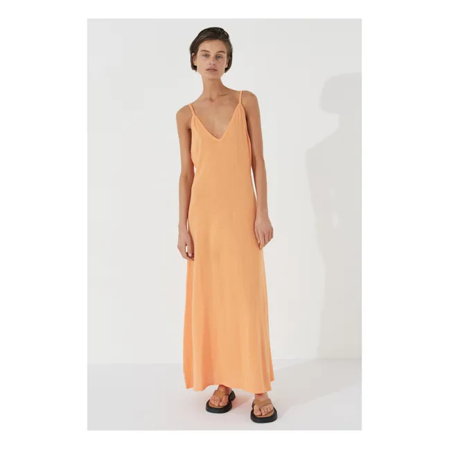 Vestido Rockmelon Ramio y algodón orgánico | Naranja