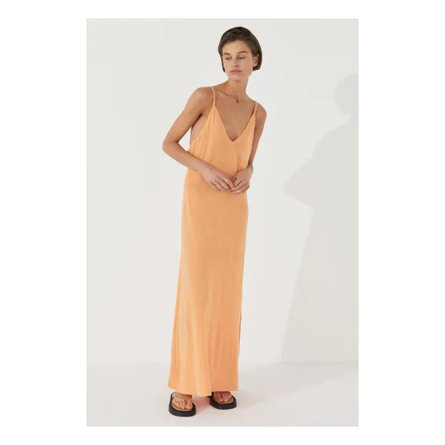 Vestido Rockmelon Ramio y algodón orgánico | Naranja