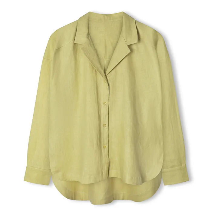 Chemise Celery Lin | Vert anis- Image produit n°0