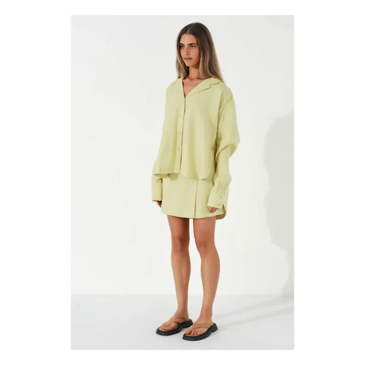 Chemise Celery Lin | Vert anis- Image produit n°2