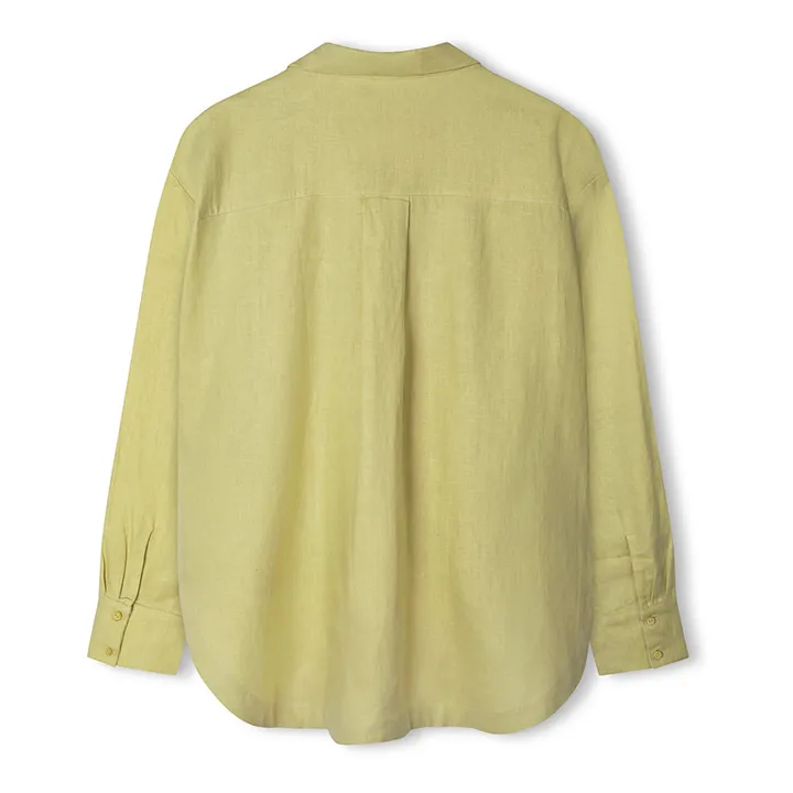 Chemise Celery Lin | Vert anis- Image produit n°4
