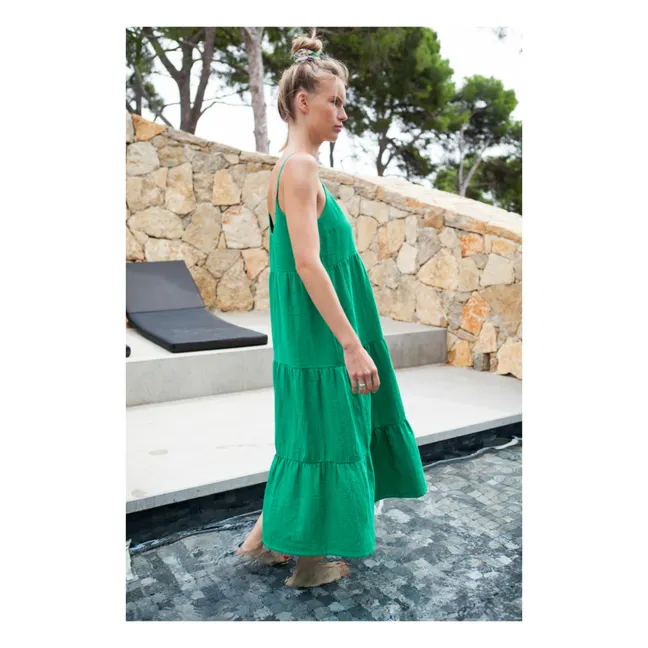 Exclusivité Marlot x Smallable - Robe Gaze de Coton Esmée - Collection Femme  | Vert
