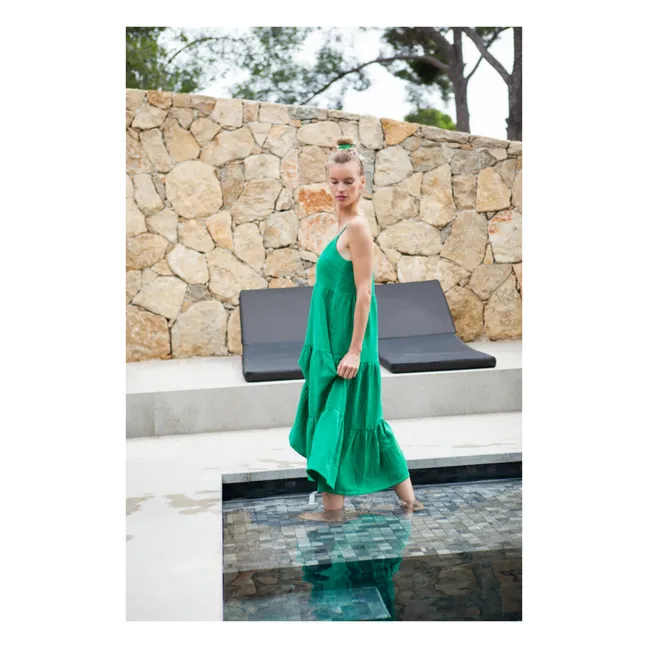 Exclusivité Marlot x Smallable - Robe Gaze de Coton Esmée - Collection Femme  | Vert