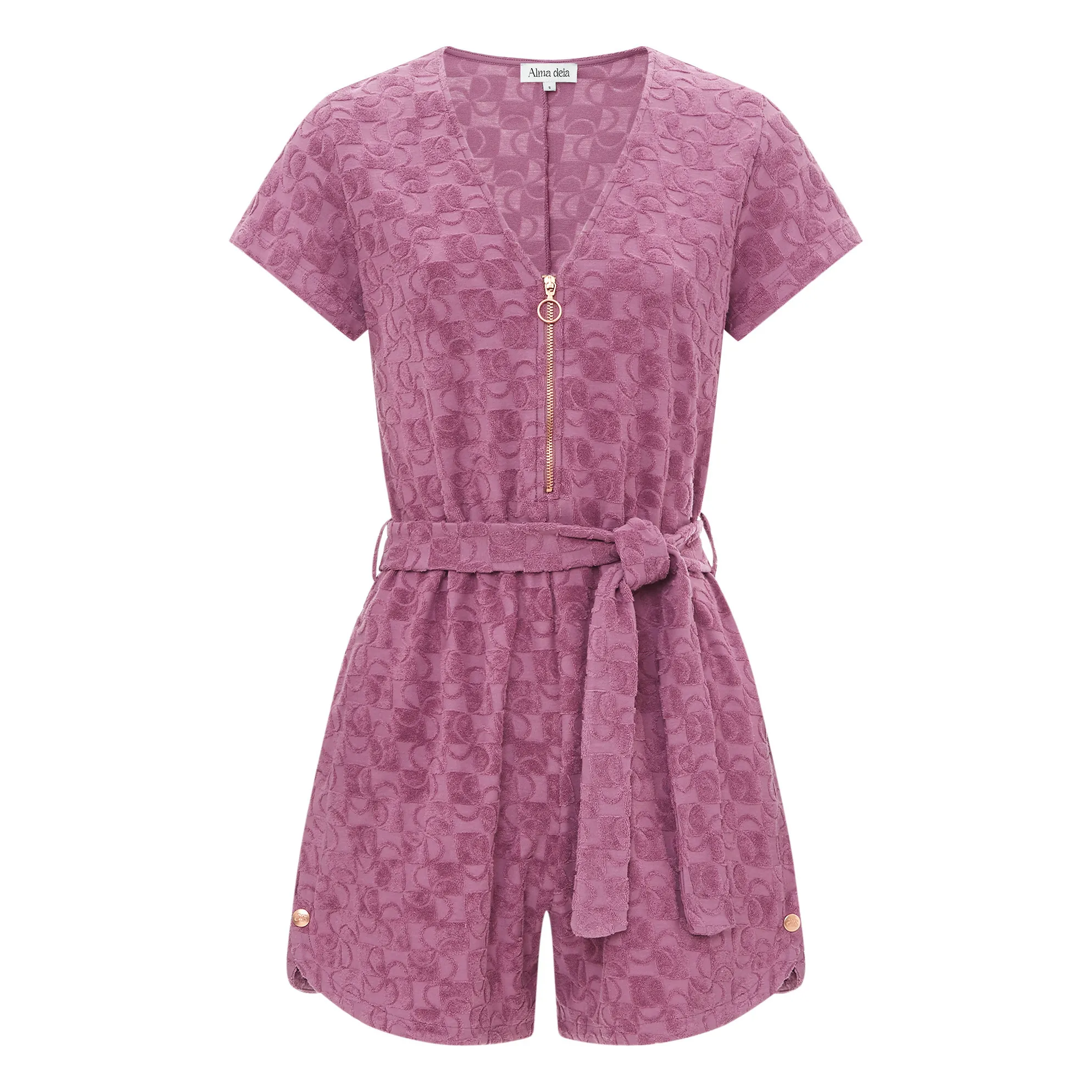 Alma Deia Plum Organic Terry Playsuit