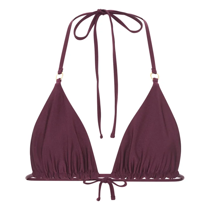 Reversibler Triangel-Bikini | Aubergine- Produktbild Nr. 3