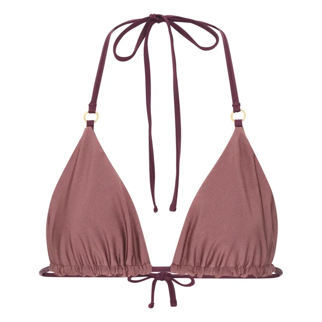 Triangle maillot de bain réversible | Aubergine
