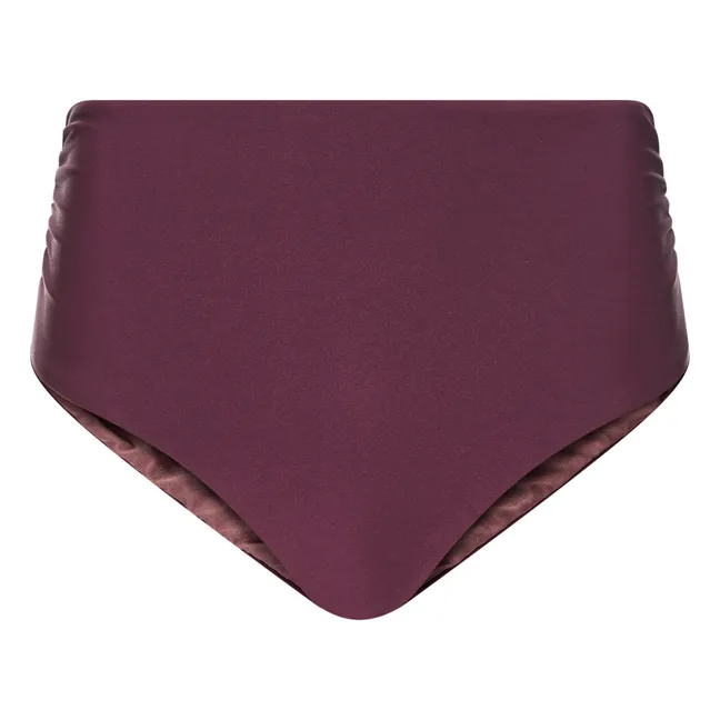Bas de maillot de bain réversible | Aubergine