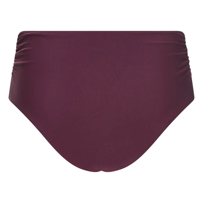 Bas de maillot de bain réversible | Aubergine