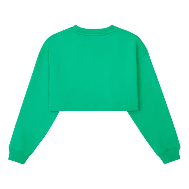 Sweatshirt Cropped Logo | Grün