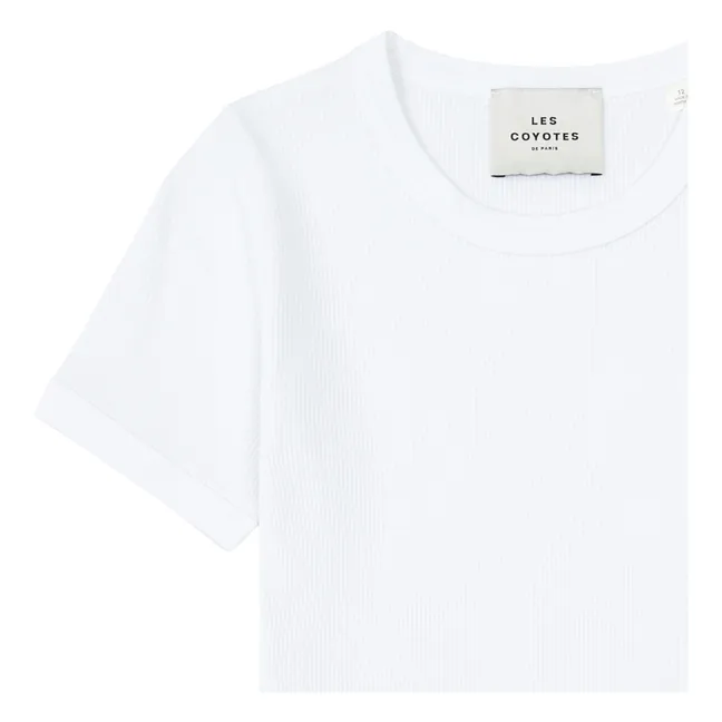 Enganliegendes T-Shirt  | Weiß