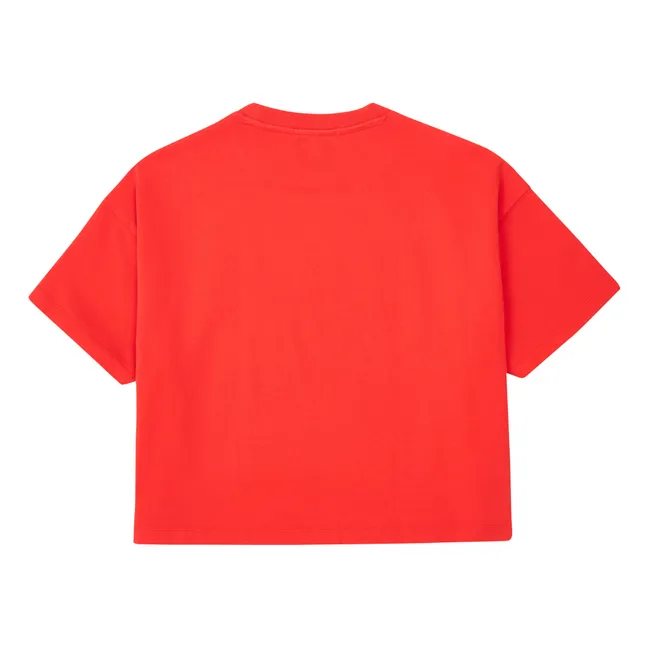 T-Shirt Boxy Logo | Korallenfarben