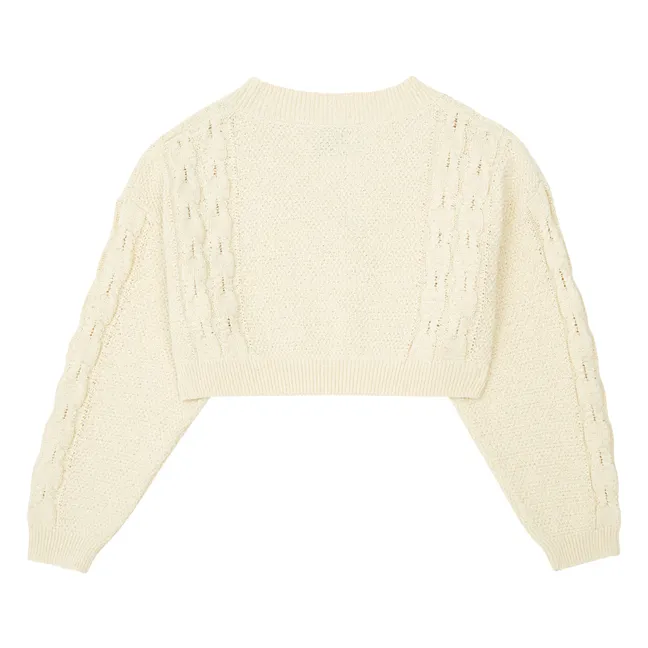 Pull Maille Col V | Crème